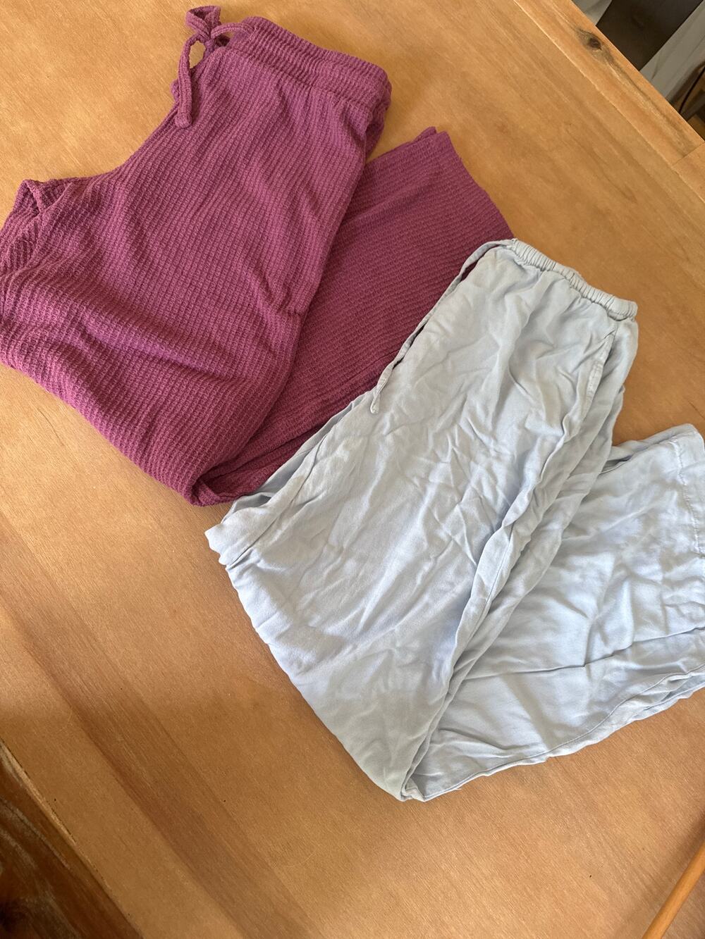 Olive and Oak and Sincerely Jules Small Lounge Pants (2) blue and maroon
